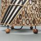 Lamp in rattan wicker and wood late XIXth
