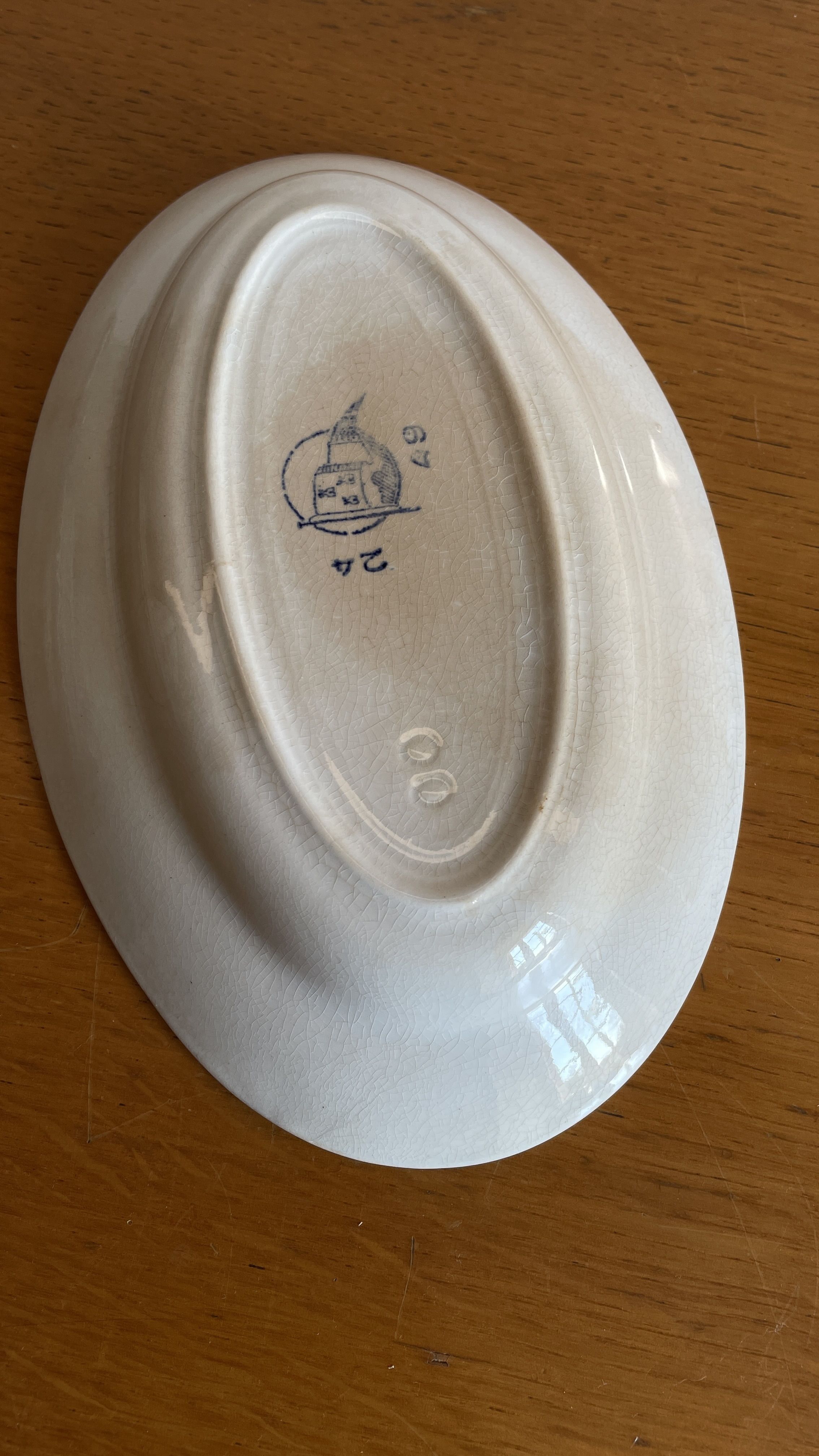 Set of 7 ceramic dishes hbcm béarn france