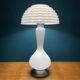 Large Mushroom Table Lamp in White Murano Glass, Italy, 1970s