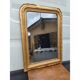 Miroir de cheminée XIXe bois et stuc doré