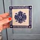Set of 6 antique tiles gien 11x11 cm – blue and white earthenware with vintage decor