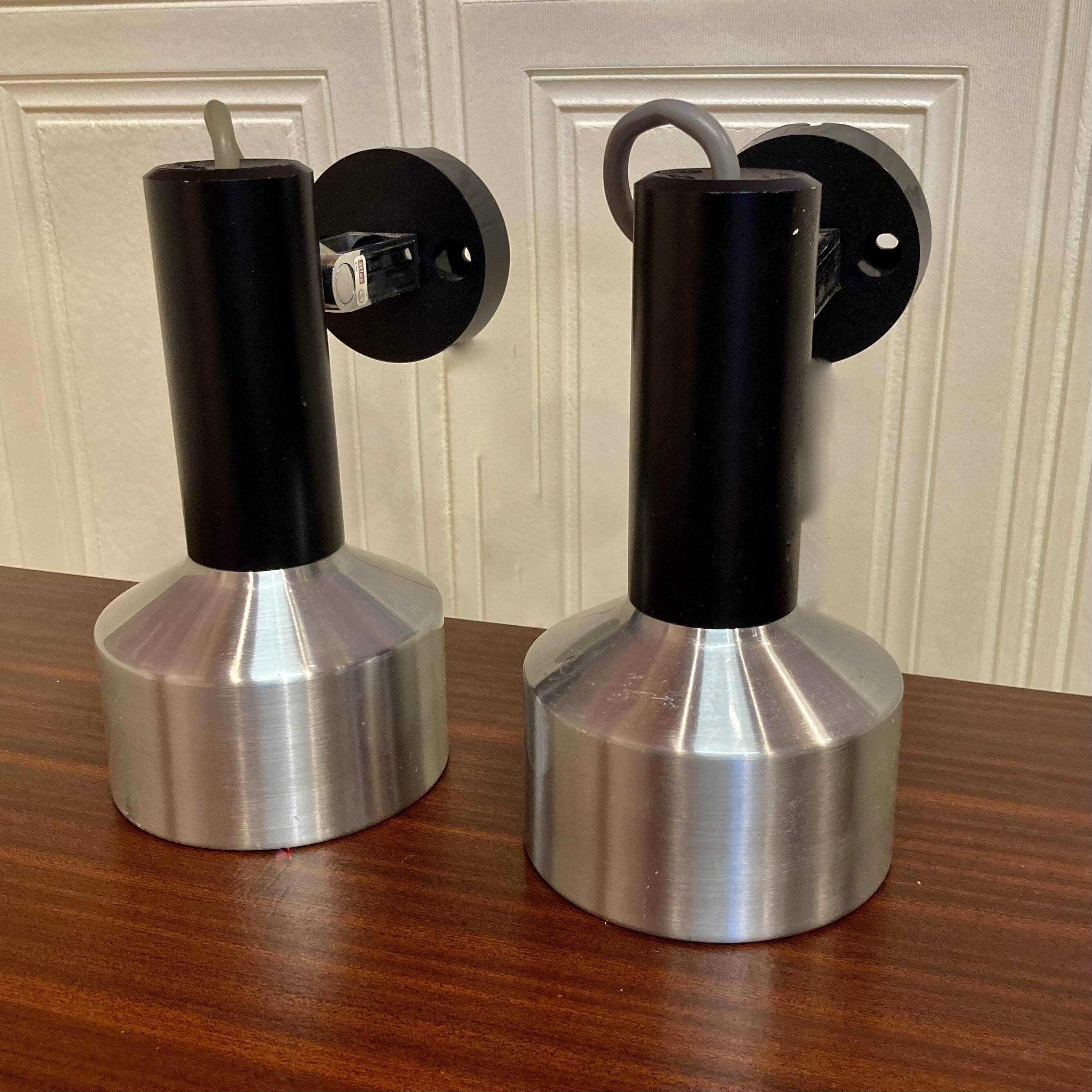 Pair of modular wall lights Scandinavian design 1960.