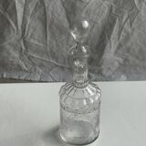 Small glass bottle with vintage round cap H22.5