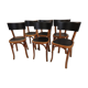 Suite de 6 chaises de bistrot Baumann années 1950