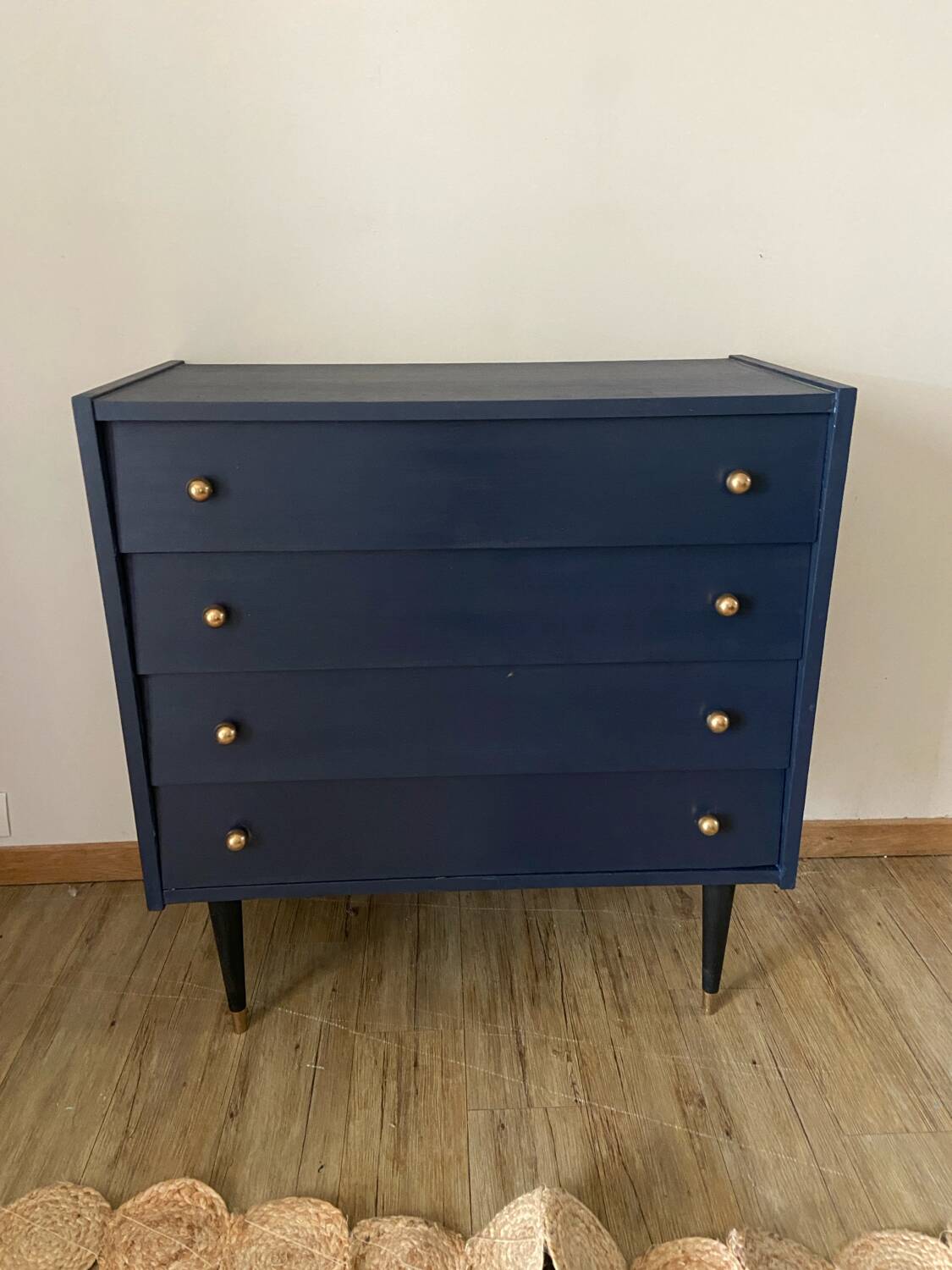 Vintage dark blue chest of drawers