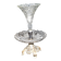 Romantic centrepiece – tulip-shaped glass vase with silver-plated metal from 1900
