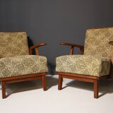 Pair of mid century armchairs, Czechoslovakia, circa 1940´s
