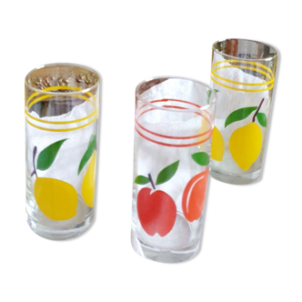 Trio de verres à limonade citronnade