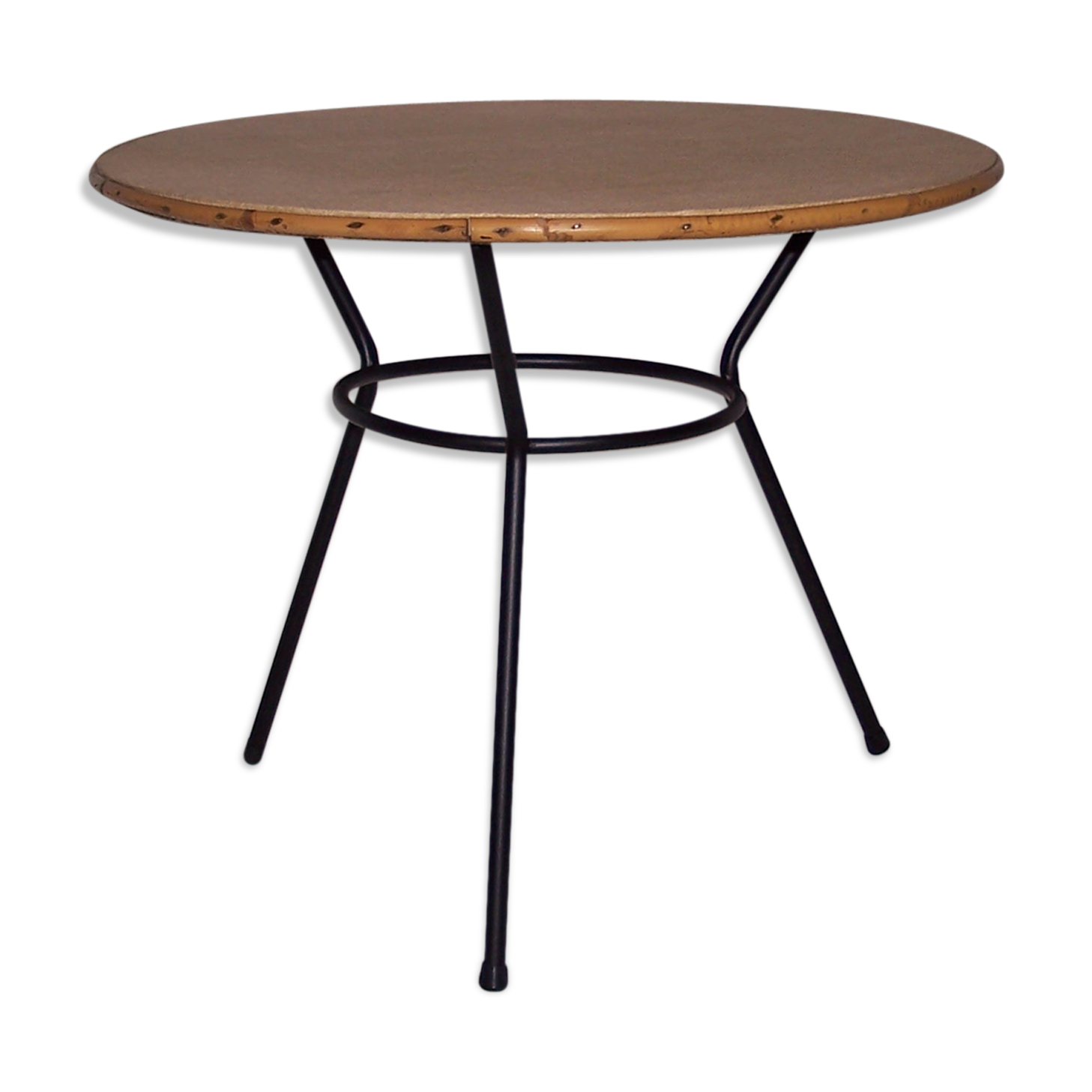 Table low edge rattan - cocktail - 50s