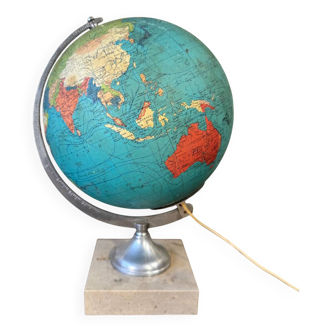 Globe terrestre lumineux 1965 édition Taride