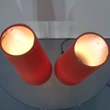 Mid-Century Filigree Danish Teak Table Lamps, 1950s, Set of 2