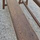 Pair of rustic solid oak farm benches 19th century - 2m90