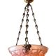 Art deco basin lamp 1925 noverdy france "registered design" and bronze mount