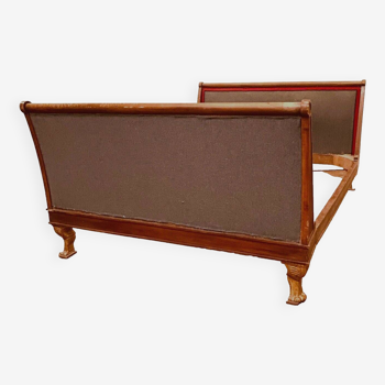 Directoire style bed in walnut Claw base 20th century