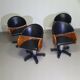 4 x '80s Italian barber chair, height adjustable