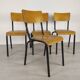 4 school chairs 1950