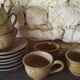 Tasses à café Vintage en grès