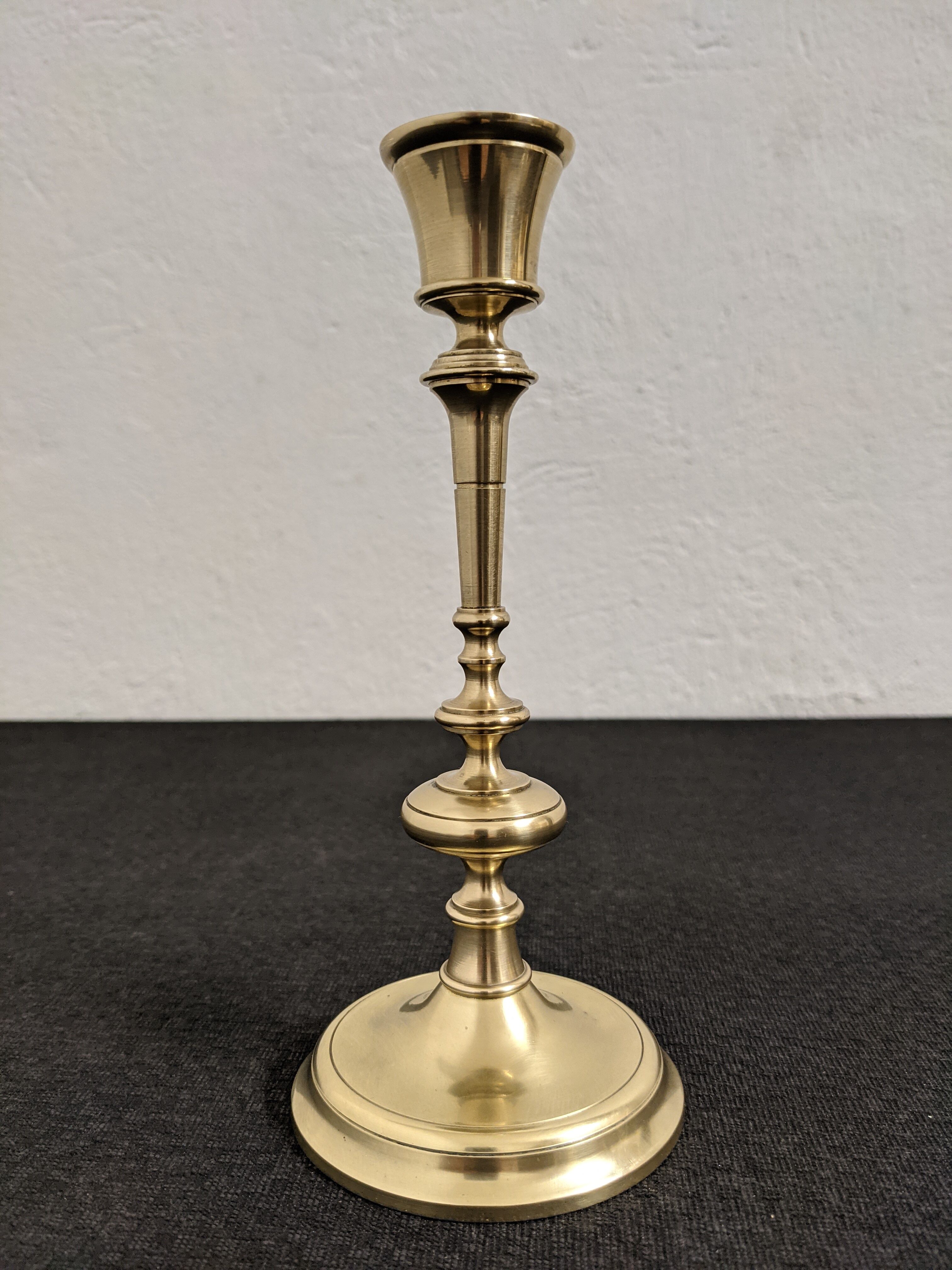Skultuna's polished brass candlestick