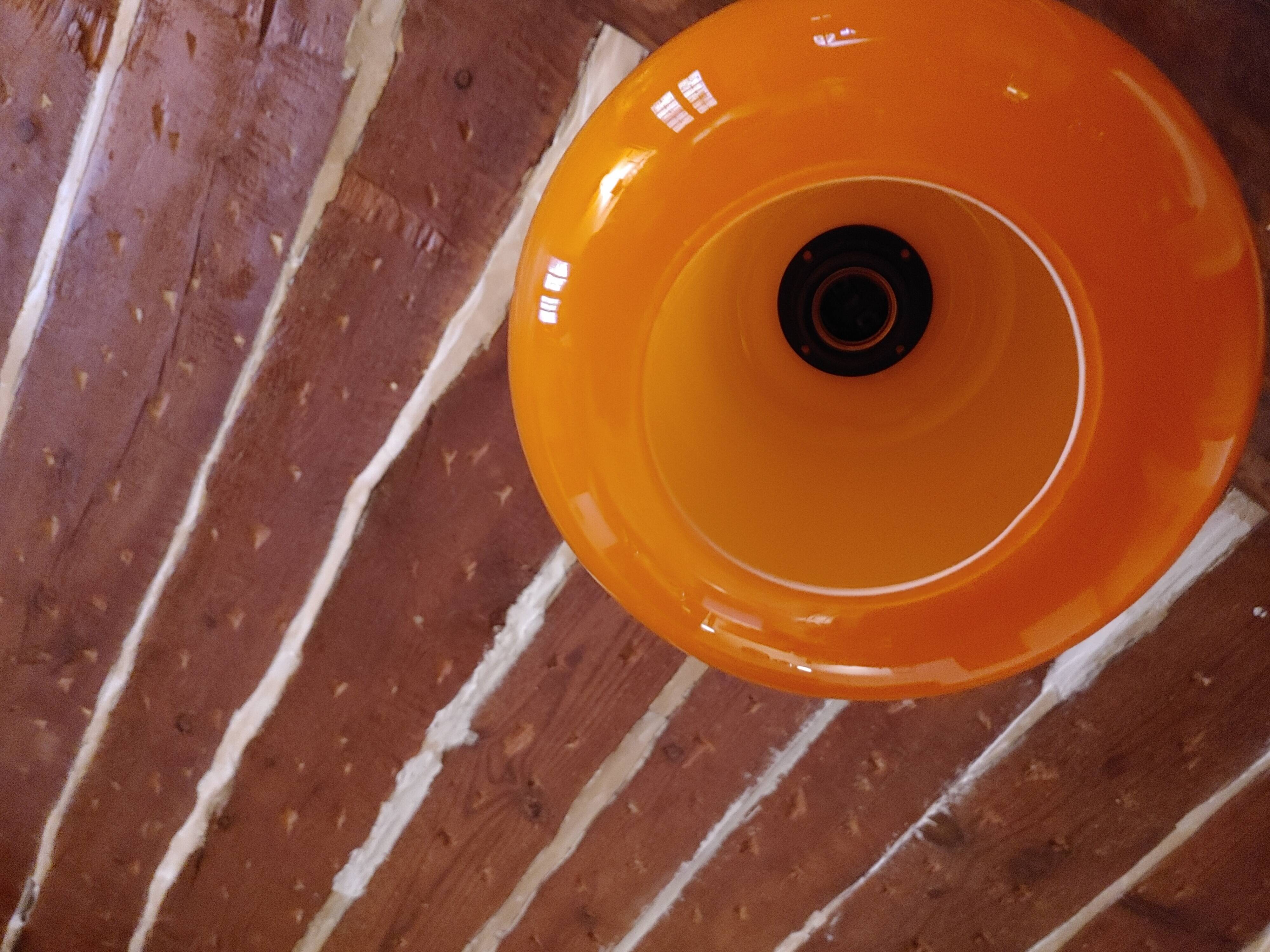 Suspension vintage  70's - opaline orange