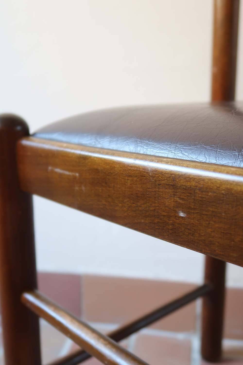 4 brutalist skai chairs (3 lots available)