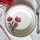 Mismatched antique earthenware dinner plates