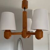 70’s Scandinavian pine wood chandelier