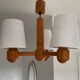 70’s Scandinavian pine wood chandelier