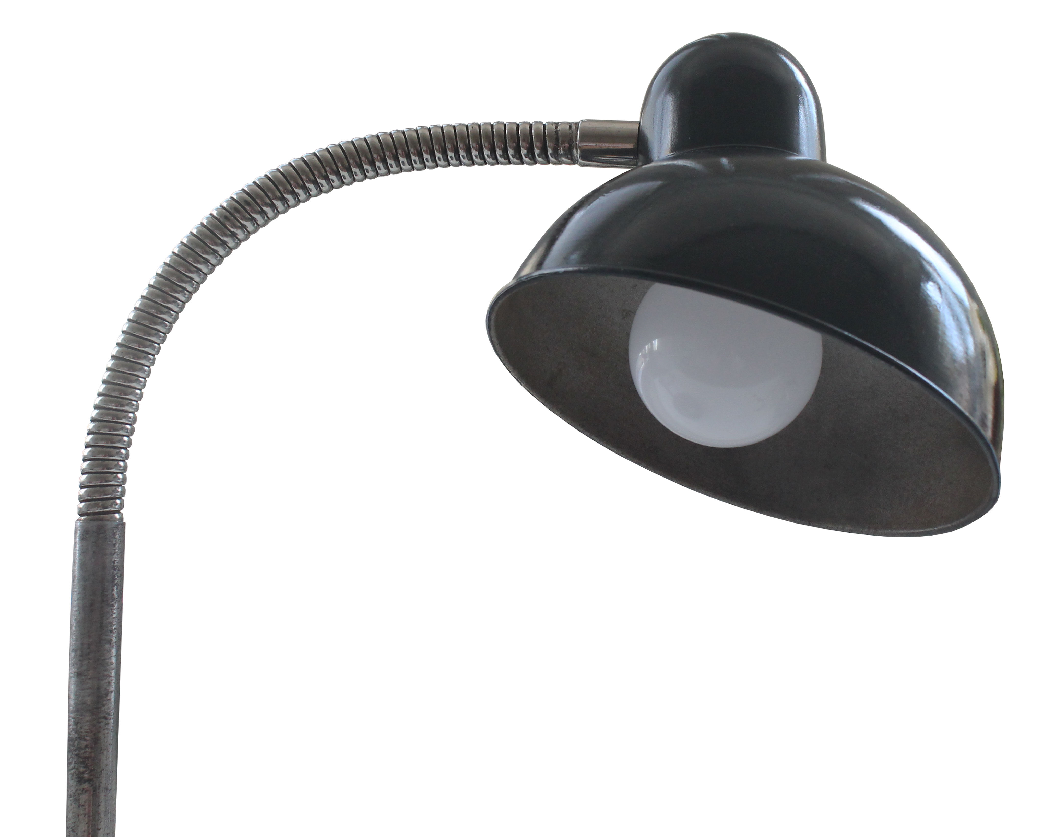 Mid century black steel table lamp