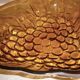 dish fruit cluster in amber molded glass