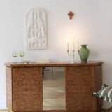 art deco sideboard in elm burl