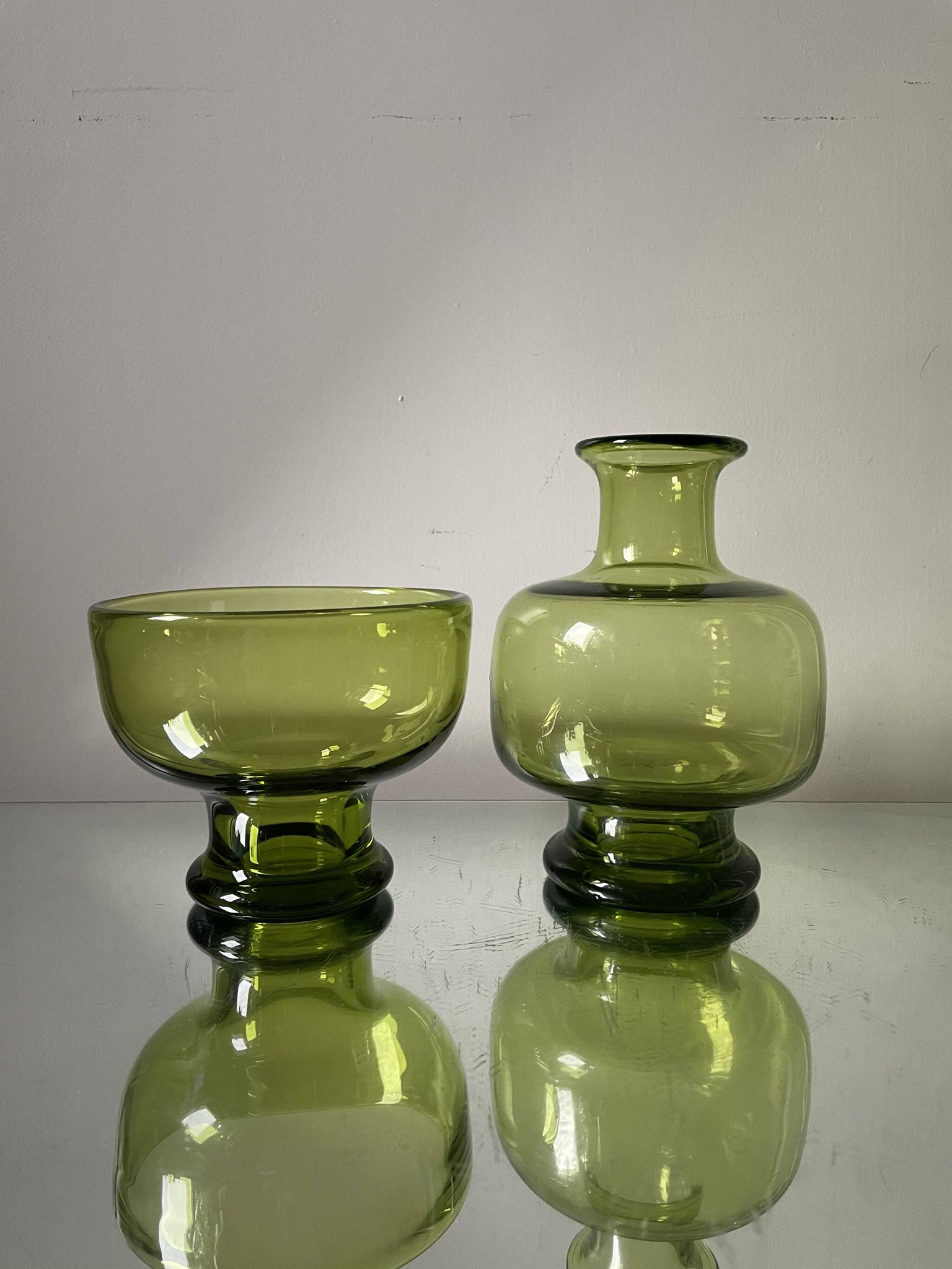 Pair of 1960’s danish glass by Per Lutken