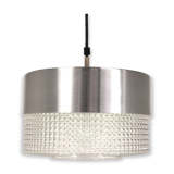 Metal and crystal hanging lamp, Sweden, 1960.