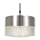 Metal and crystal hanging lamp, Sweden, 1960.