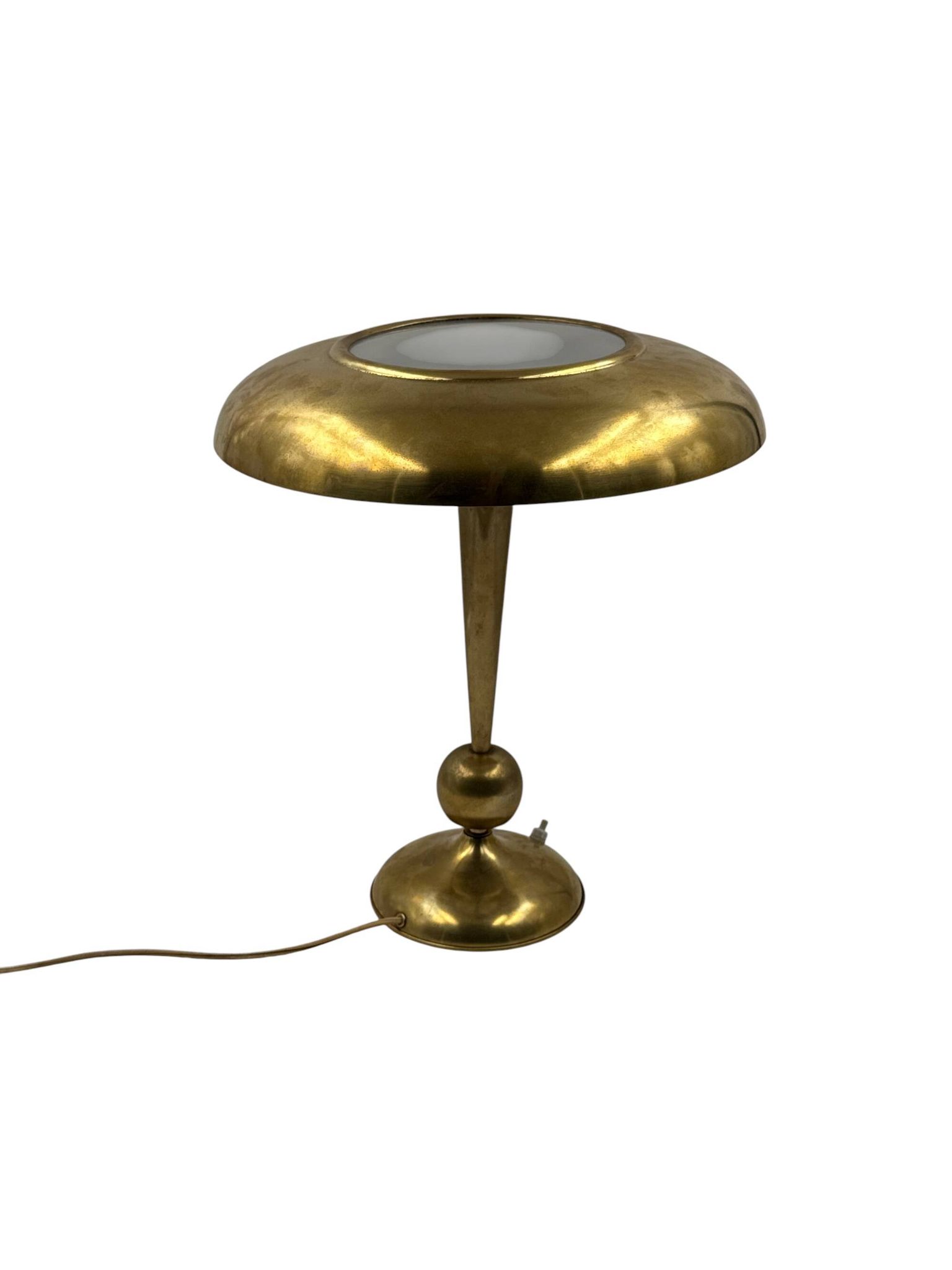 Oscar Torlasco, mod. 143 brass table / desk lamp, Prod. Lumi, Italy 1950s