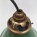Old enamelled sheet metal lamp