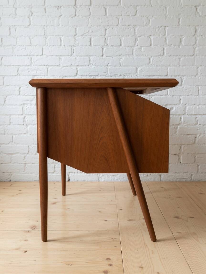Gunnar Nielsen Teak Desk for Tibergaard, 1960s.