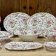 English porcelain service by Johnson Bros model Rose Chintz.