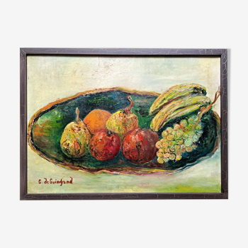 Realist painting, Still life and its symbols, oil on canvas signed