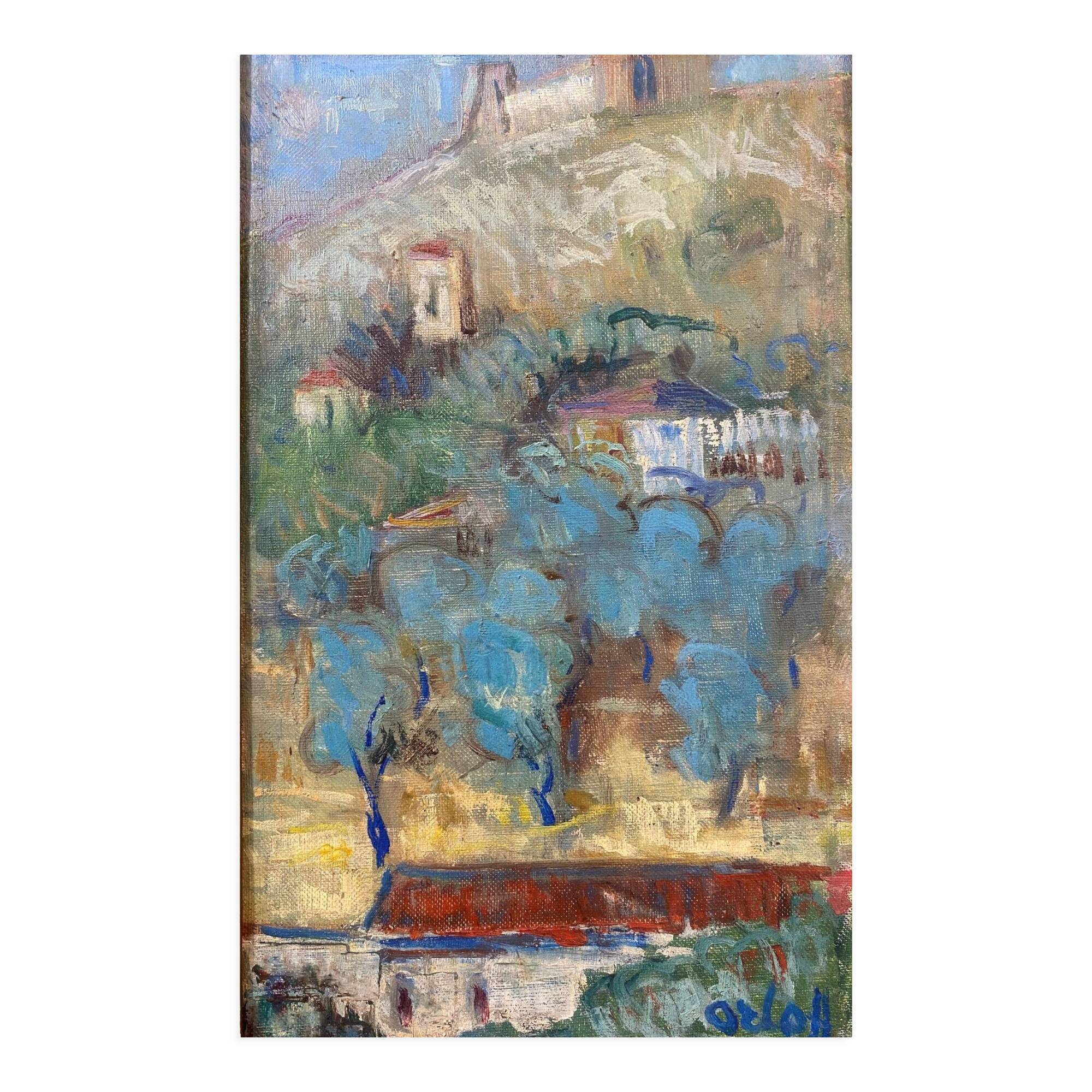 Mountain village, oil on canvas by Alexander Orloff (1899 – 1979)