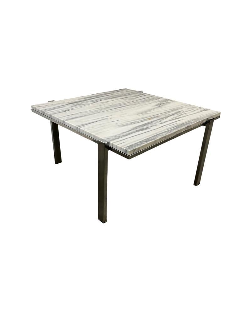 Vintage marble coffee table with chrome