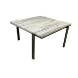 Vintage marble coffee table with chrome