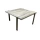 Vintage marble coffee table with chrome
