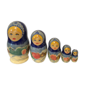 Poupées russes vintage bleu matriochkas