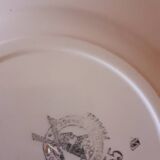 8 dessert plates from the Moulin des Loups factory around 1930