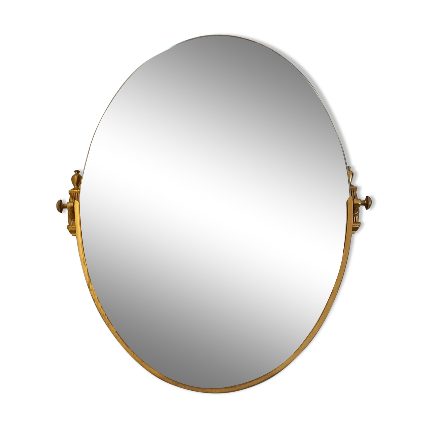 1940/1950 neo-classical 1940/1950 oval swivel mirror 40x70cm