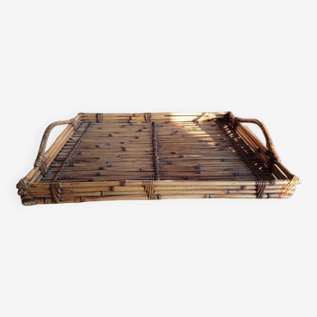Vintage bamboo serving tray