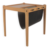 Danish side table with magazine holder by S.P. Jensen for BRDR Furbo, 1960s