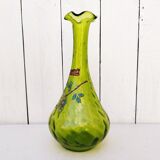 Vase soliflore flowers enamelled vintage