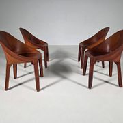 Set of four "Lira e Liuto" chairs by Mario Bellini for Cassina, Italy, 1980s.