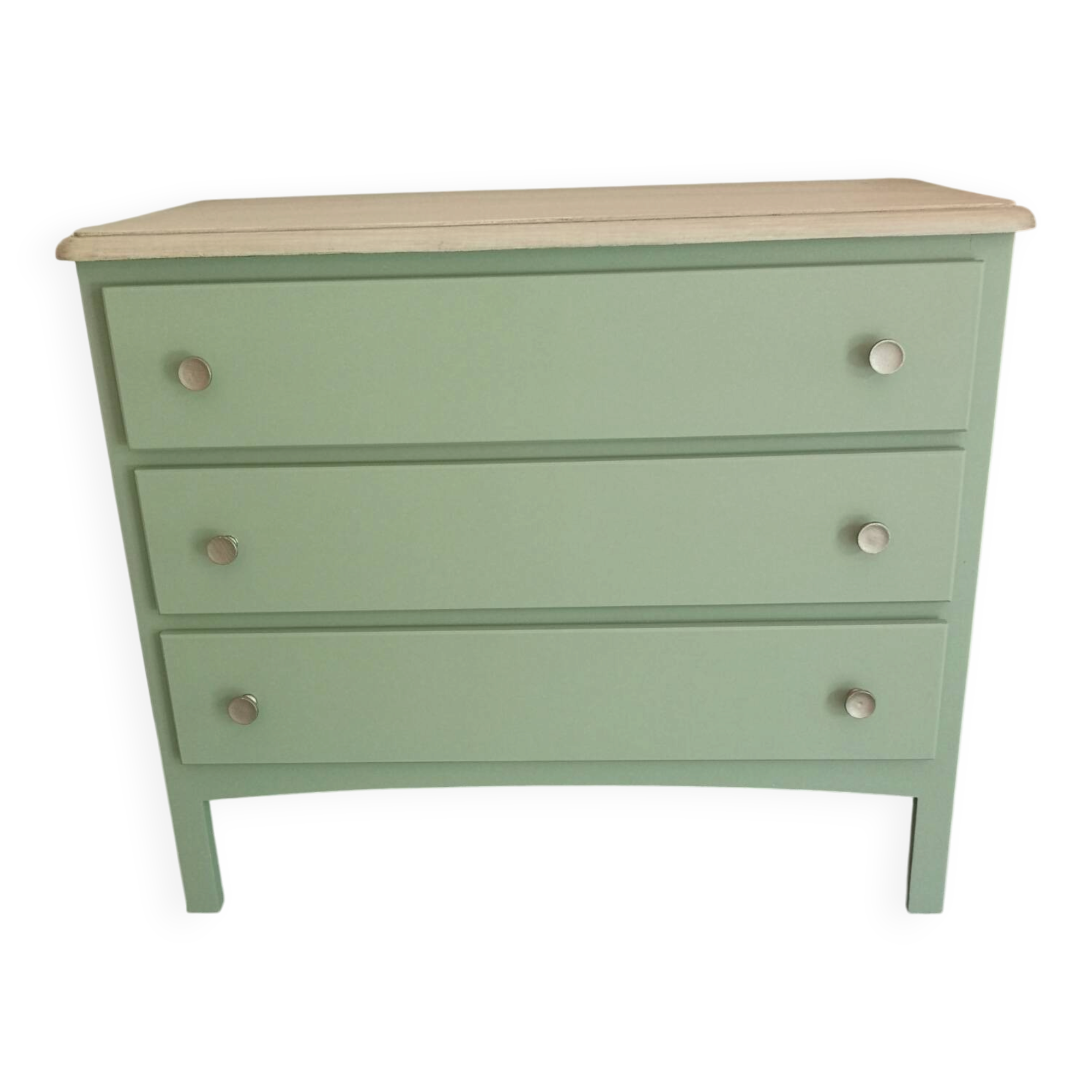 Matt green chest of drawers